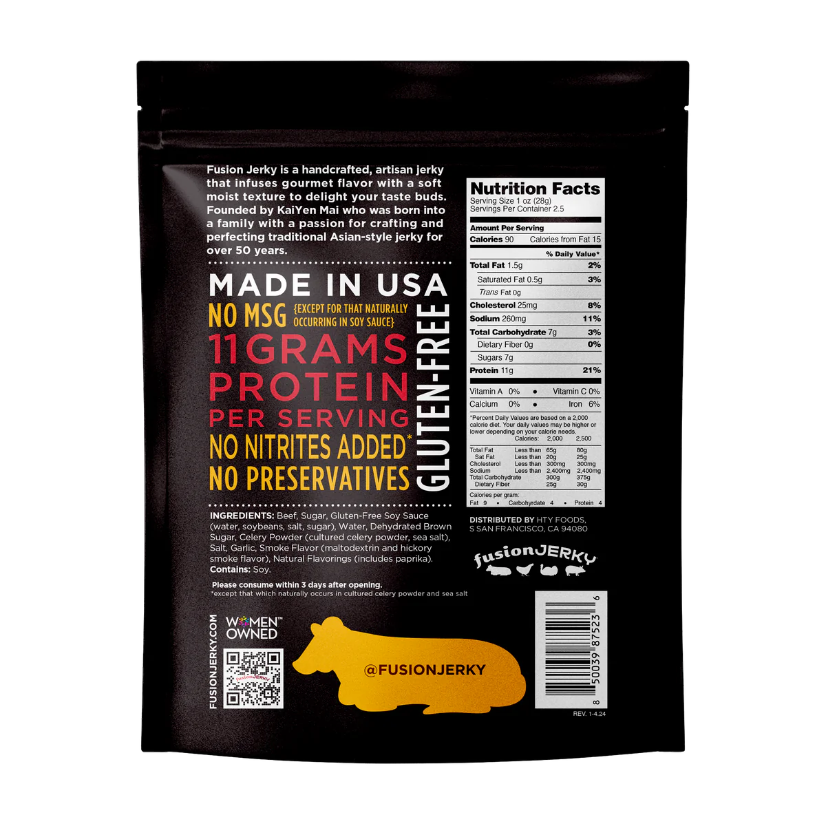 Fusion Jerky - Grilled Steak Beef Jerky