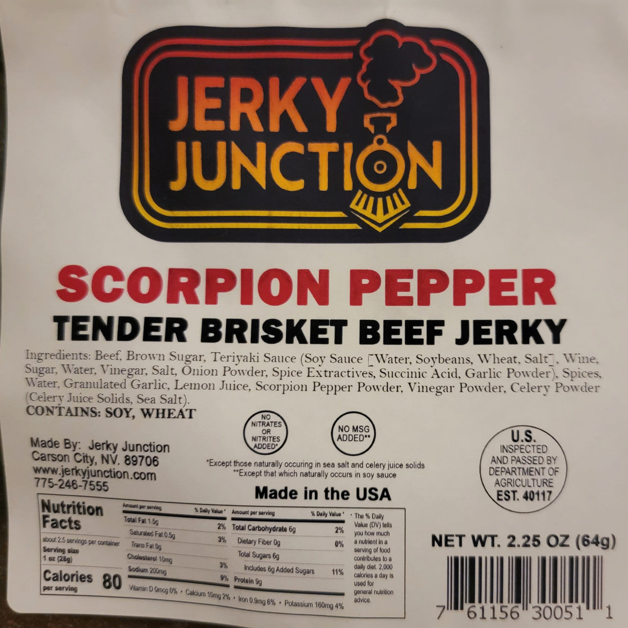Jerky Junction - Scorpion Pepper Beef Jerky (2.25 oz)