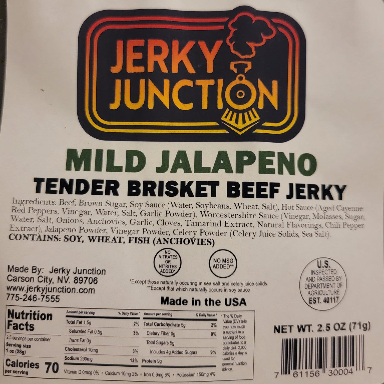 Jerky Junction - Mild Jalapeno Beef Jerky (2.5 oz)