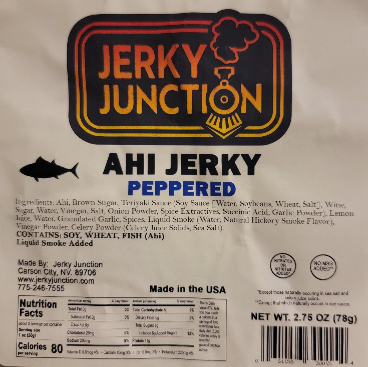 Jerky Junction - Peppered Ahi Tuna Jerky (2.75 oz)
