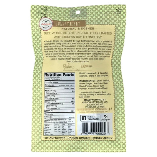 Aufschnitt Meats - Basil Lime Turkey Jerky