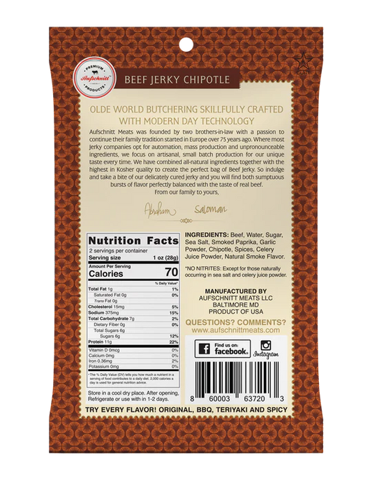Aufschnitt Meats - Sweet Chipotle Beef Jerky