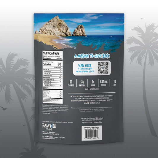 Baja Vida Jerky - Crackin' Pepper Beef Jerky (2 oz)