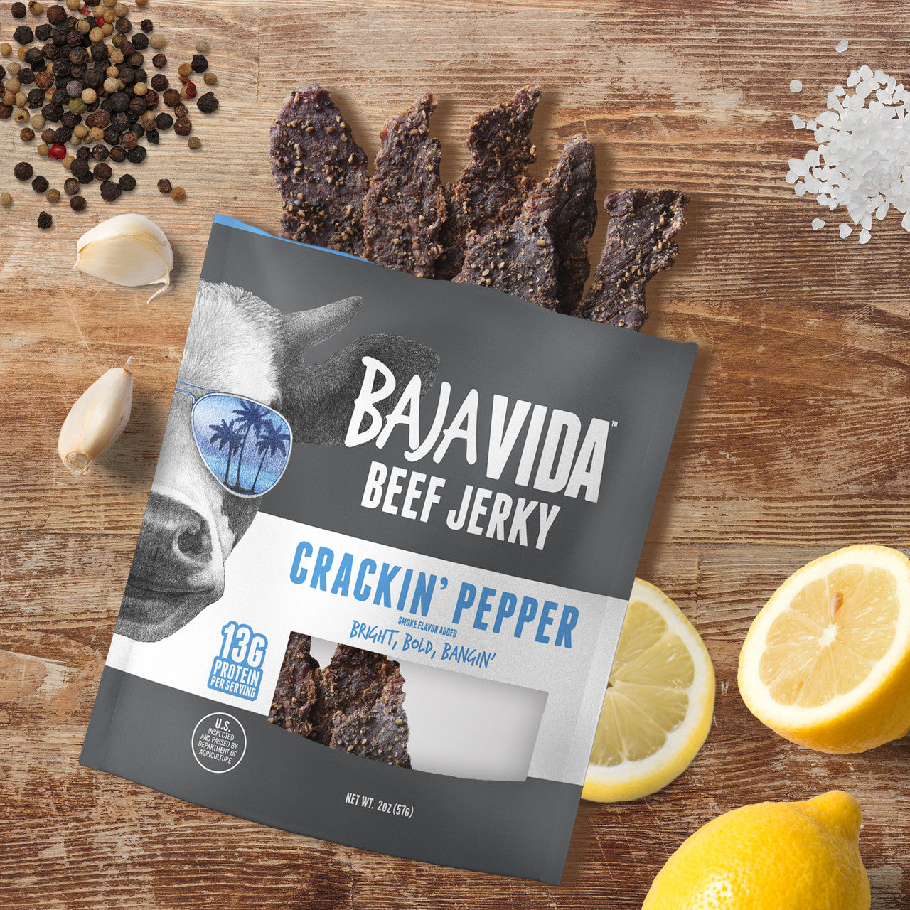 Baja Vida Jerky - Crackin' Pepper Beef Jerky (2 oz)