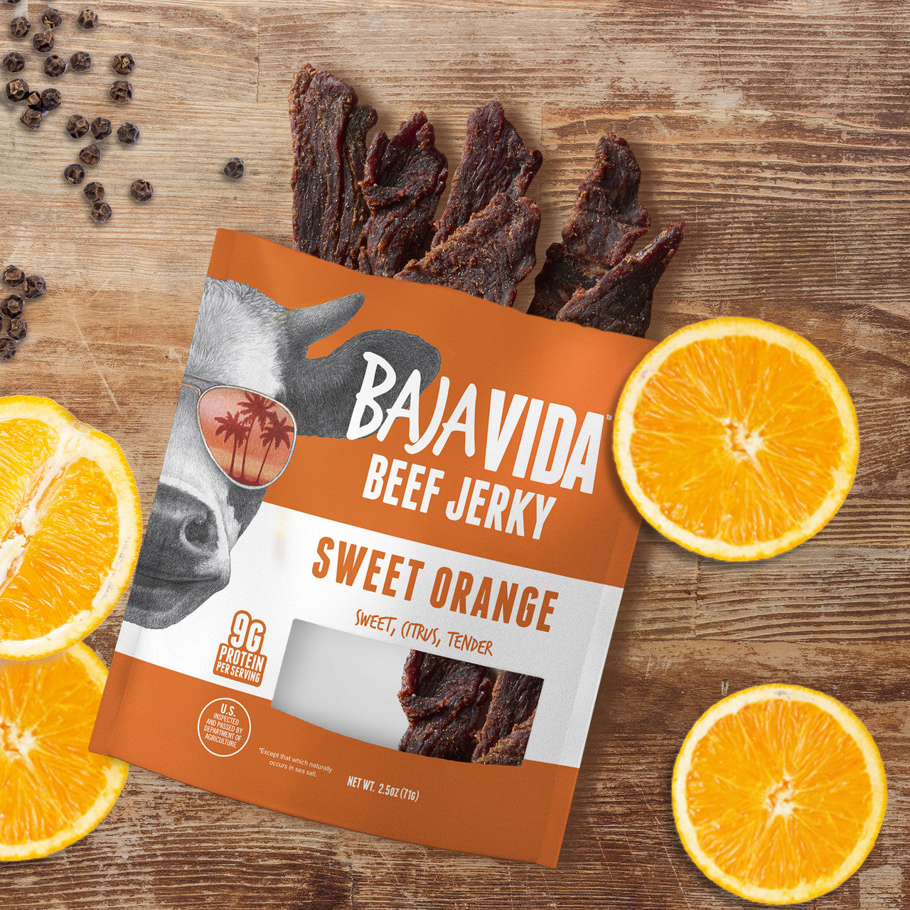 Baja Vida Jerky - Sweet Orange Beef Jerky (2.5 oz)