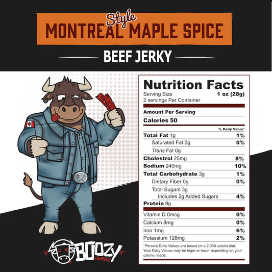 Boozy Jerky - Montreal Maple Spice Beef Jerky
