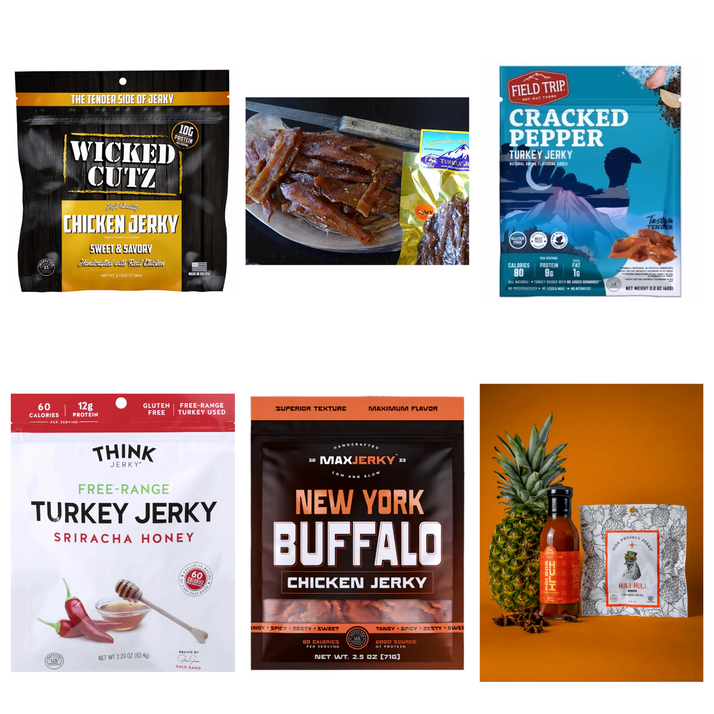 Chicken and Turkey Jerky Variety Pack