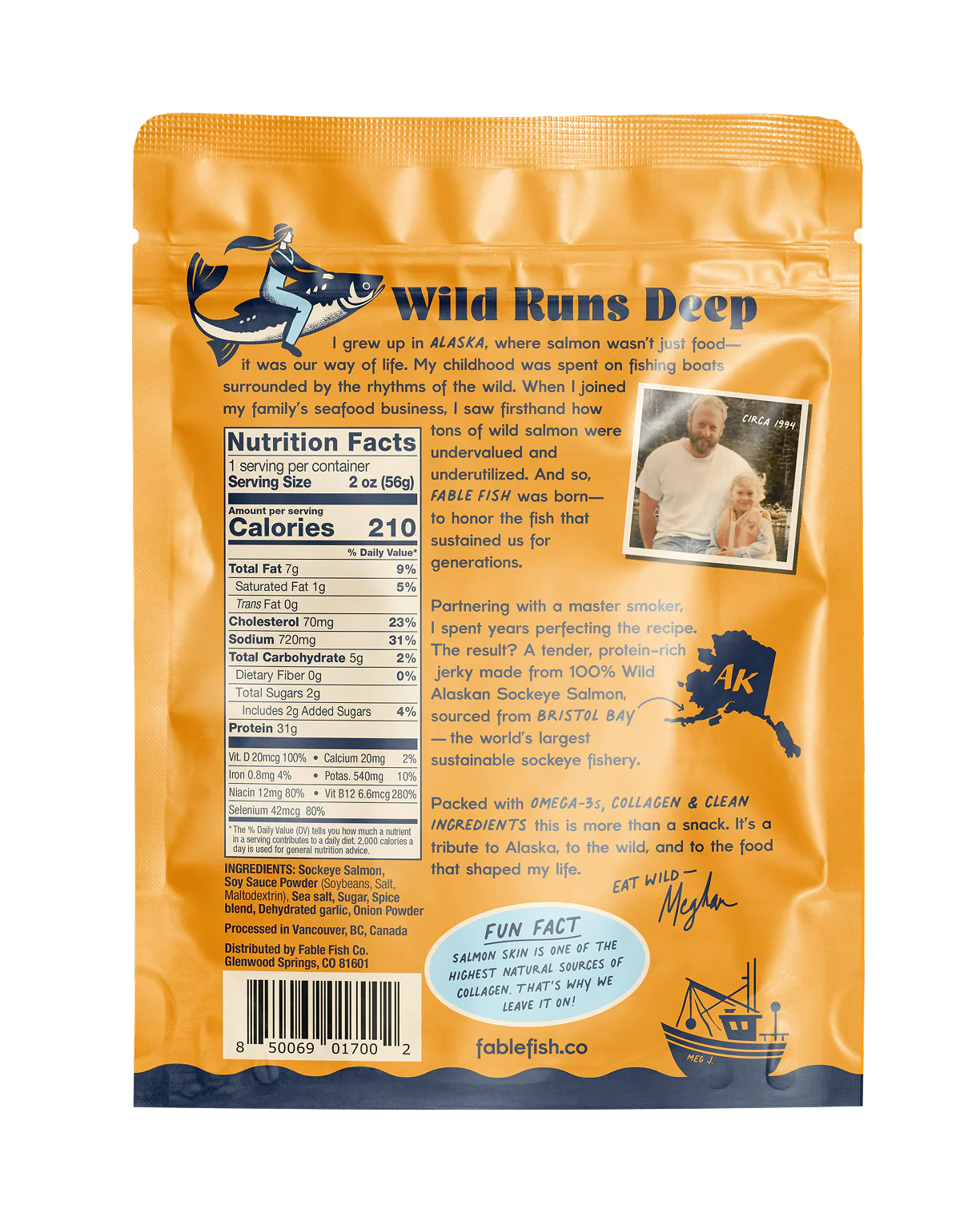 Fable Fish Co - Sea Salt Salmon Jerky