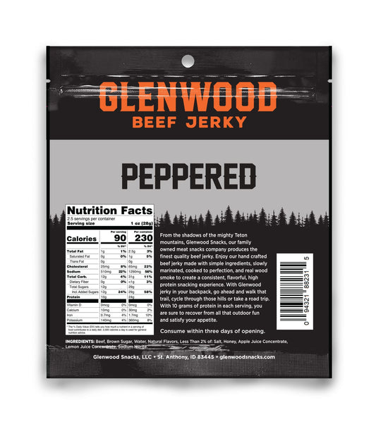 Glenwood Snacks - Peppered Beef Jerky
