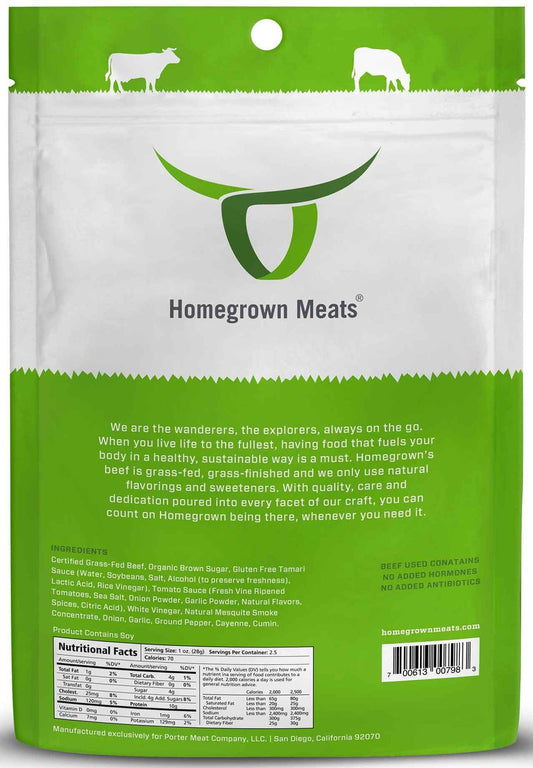 Homegrown Meats - Western BBQ Flavor Beef Jerky (2.5 oz)
