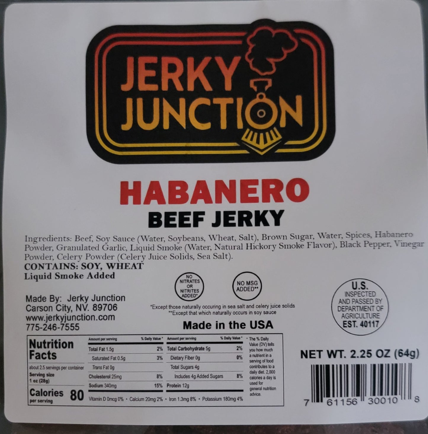 Jerky Junction - Dry Style Habanero Beef Jerky