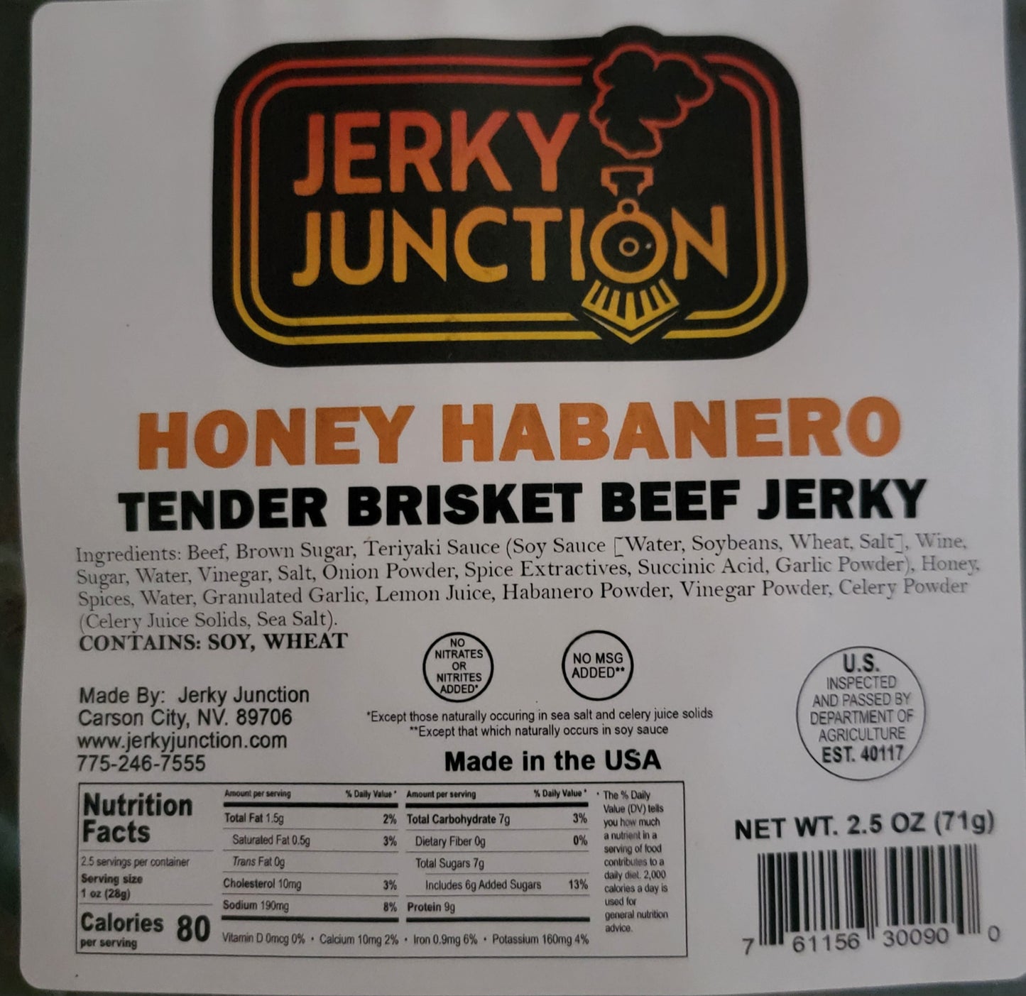 Jerky Junction - Honey Habanero Beef Jerky