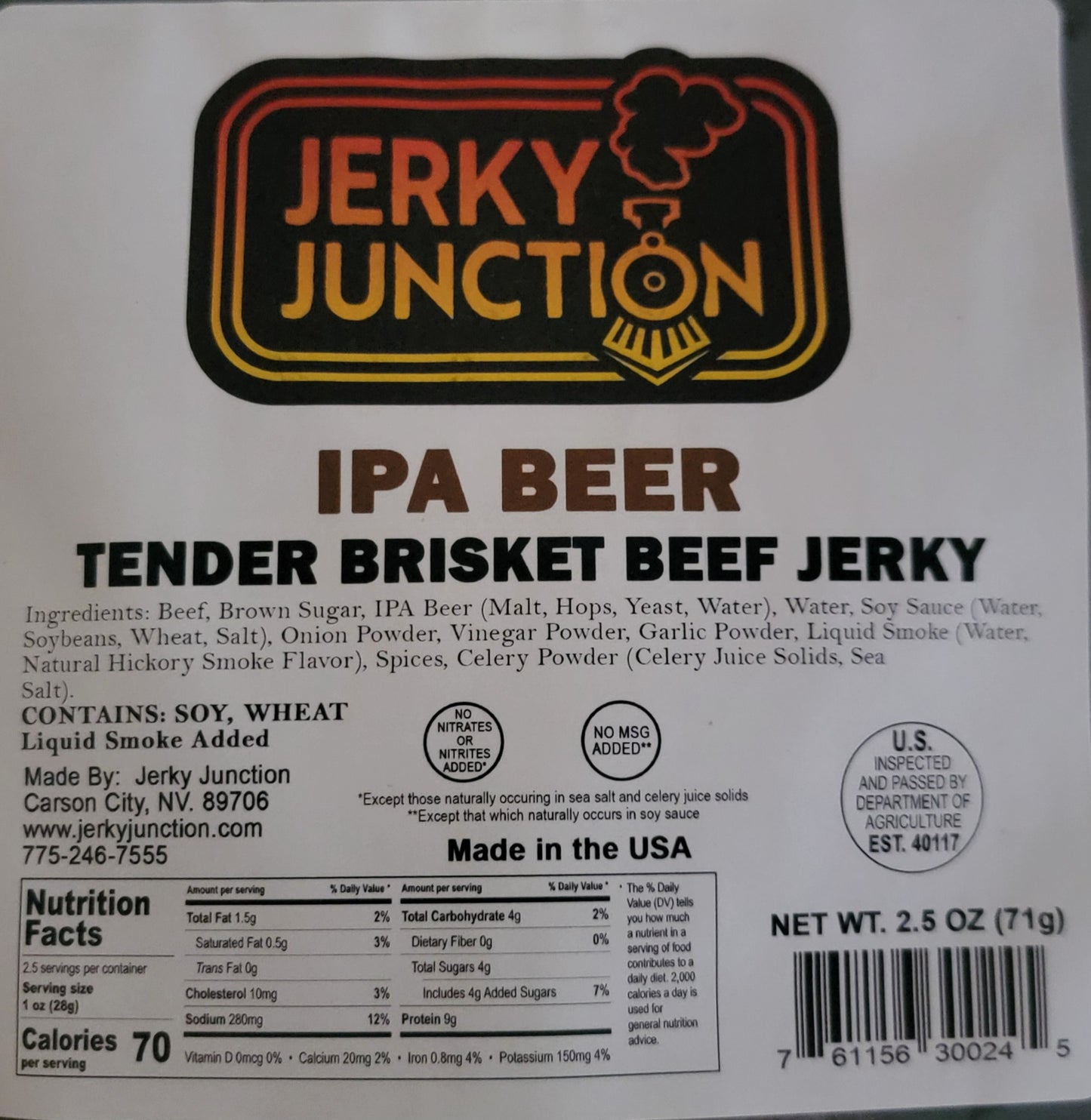 Jerky Junction - IPA Beer Beef Jerky