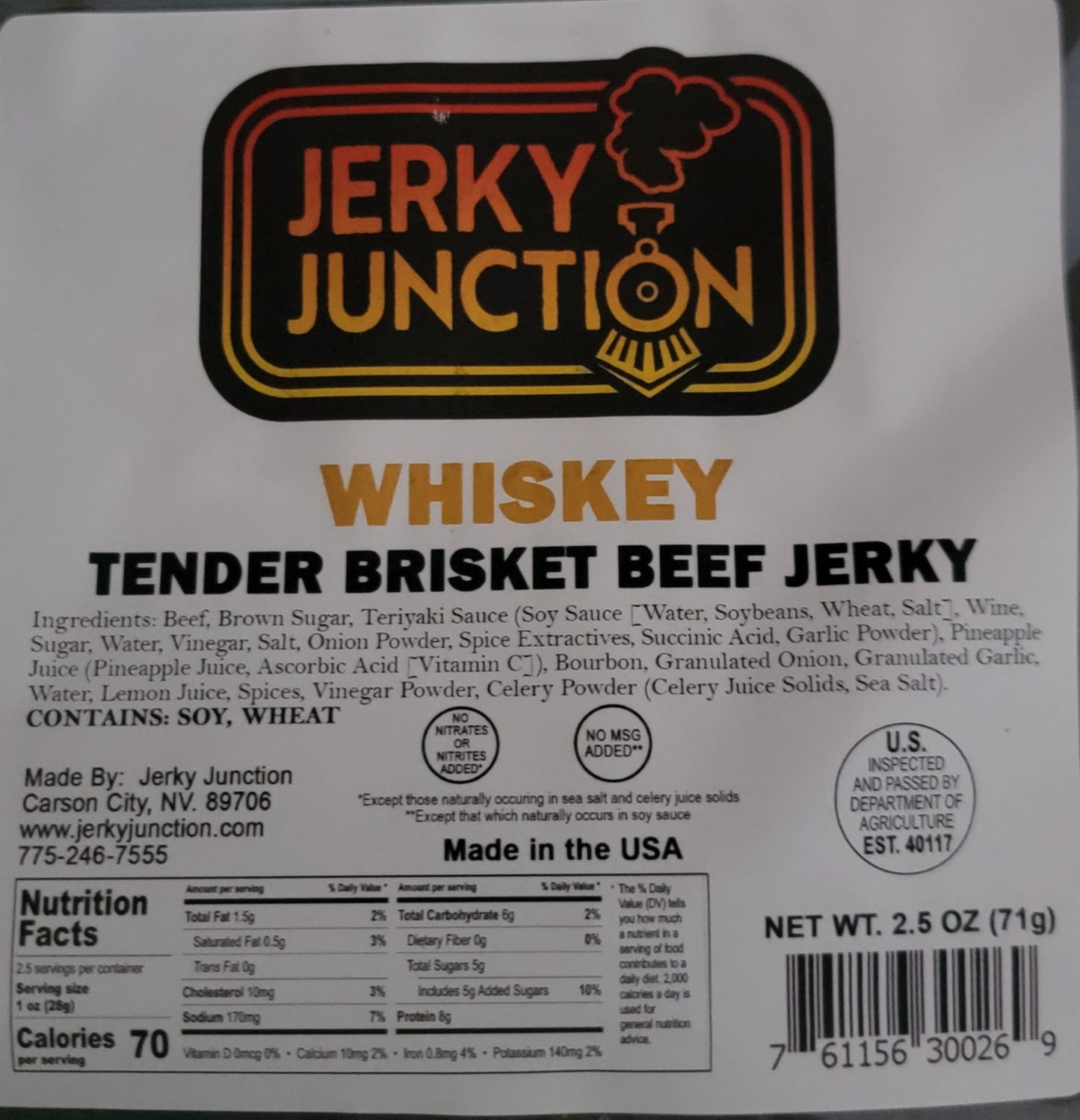 Jerky Junction - Whiskey Beef Jerky