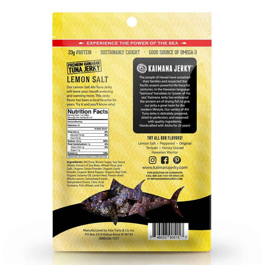 Kaimana Jerky - Lemon Salt Tuna Jerky (2 oz)