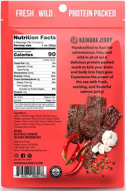 Kaimana Jerky - Spicy Salmon Jerky (2 oz)