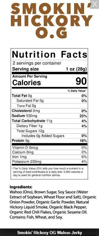 Kaimana Jerky - Wahoo (Ono) Island Citrus Jerky (2 oz)