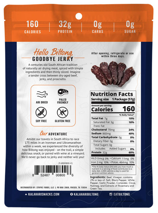Kalahari Snacks - Original Biltong