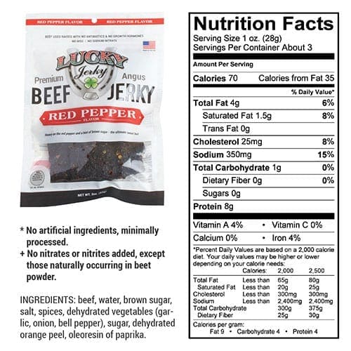Lucky Jerky - Red Pepper Beef Jerky