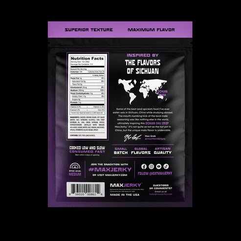 MaxJerky - Sichuan Chili Crisp Chicken Jerky
