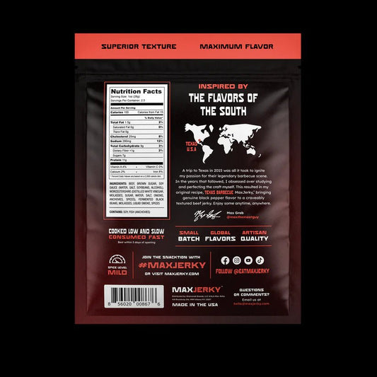 MaxJerky - Texas Barbecue Beef Jerky