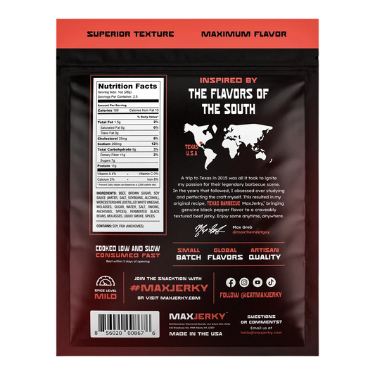 MaxJerky - Texas Barbecue Beef Jerky