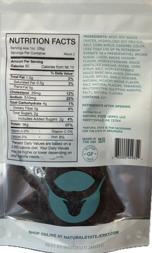 Natural State Jerky - Smokehouse Beef Jerky