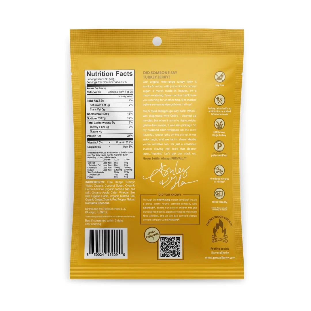 Prevail Jerky Original Turkey Jerky