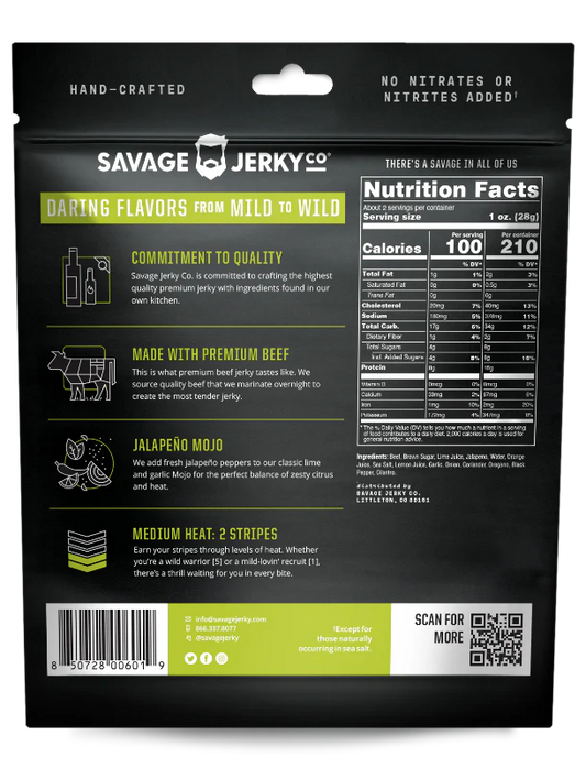 Savage Jerky Co - Jalapeno Mojo Beef Jerky