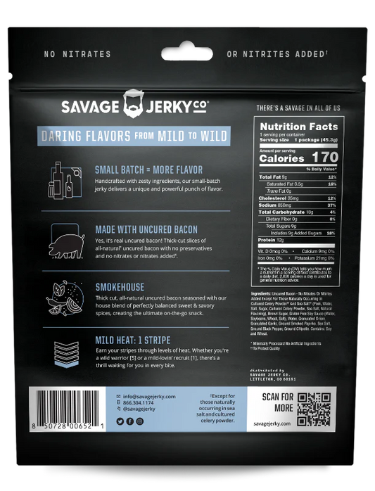 Savage Jerky Co - Smokehouse Bacon Jerky
