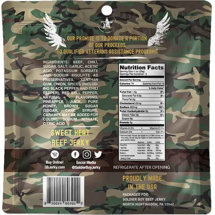 Soldier Boy Jerky - Sweet Heat Beef Jerky