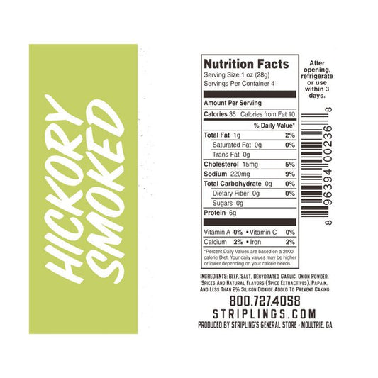 Striplings - Hickory Smoked Beef Jerky