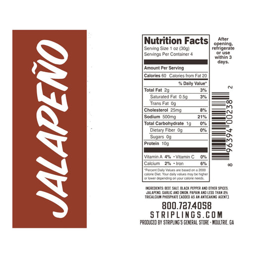 Striplings - Jalapeno Beef Jerky