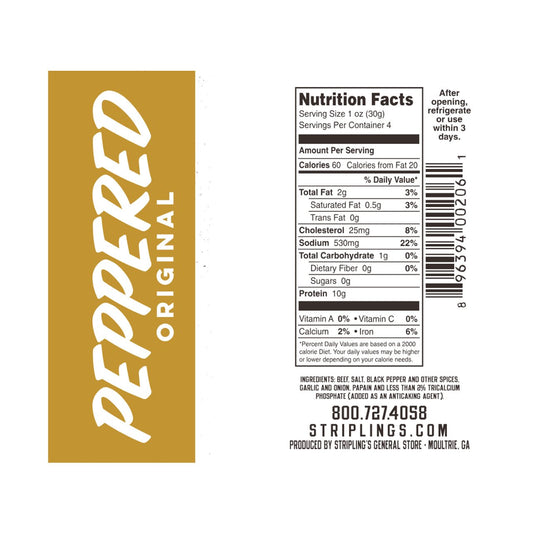 Striplings - Peppered Beef Jerky