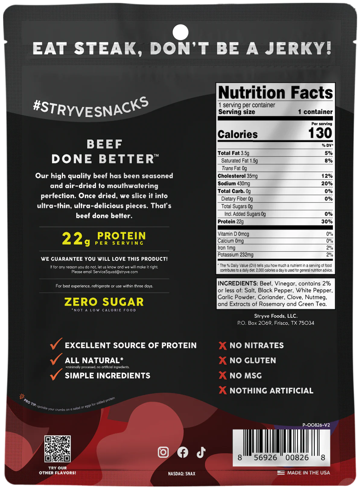 Stryve - Original Brisket Air Dried Beef