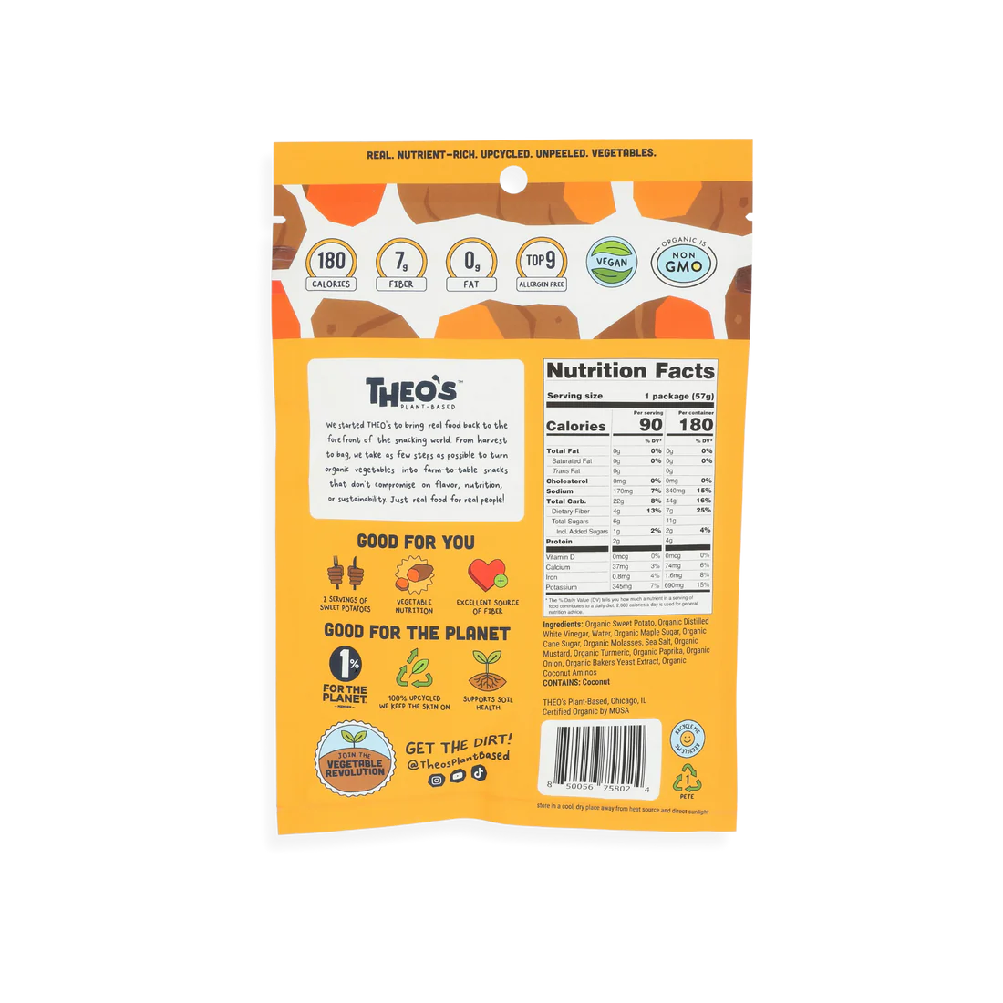 Theos Plant-Based - Maple Dijon Sweet Potato Jerky