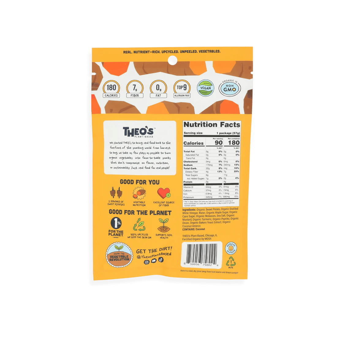 Theos Plant-Based - Maple Dijon Sweet Potato Jerky