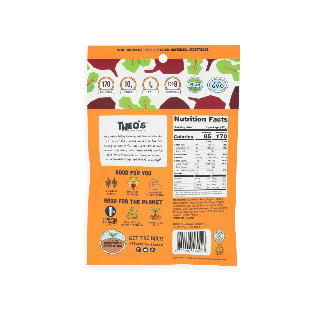 Theos Plant-Based - Savory BBQ Beet Jerky