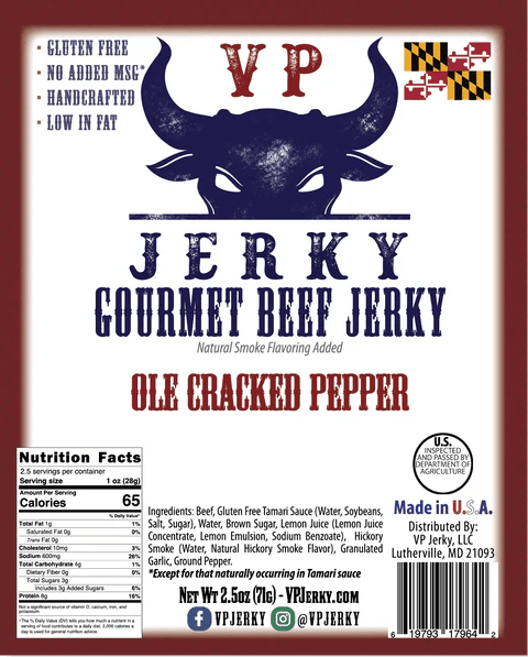 VP Jerky - Ole Cracked Pepper Beef Jerky