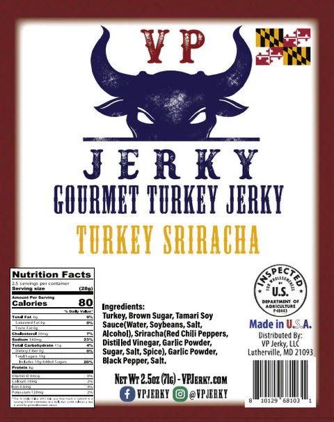 VP Jerky - Sriracha Turkey Jerky