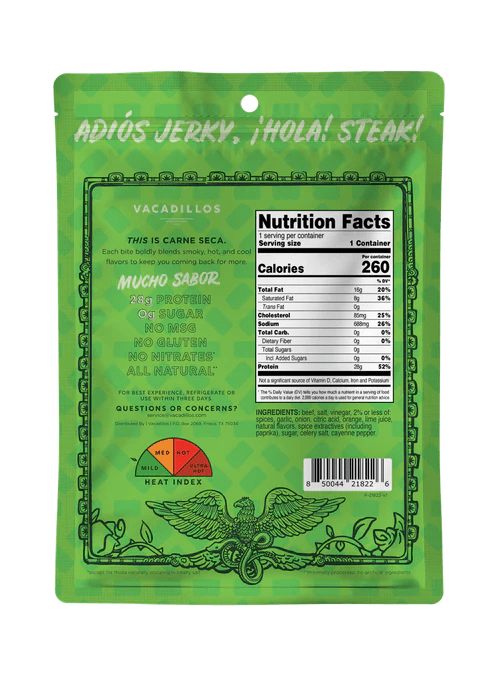 Vacadillos - Chile Lime Bites Air Dried Beef