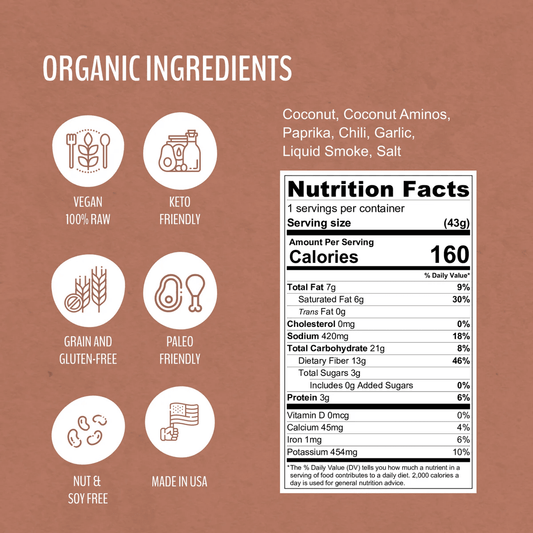 WrawP Foods - BBQ Smokehouse Coconut Jerky