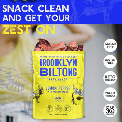 Brooklyn Biltong - Lemon Pepper Beef Biltong (2 oz)