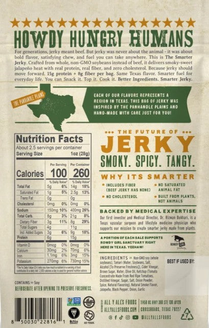 All Yalls Foods - Jalapeno BBQ Vegan Jerky