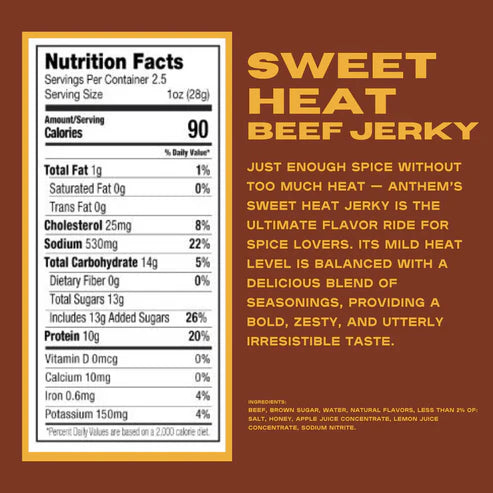 Anthem Snacks - Sweet Heat Beef Jerky