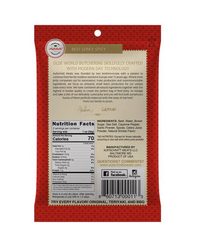 Aufschnitt Meats - Spicy Beef Jerky