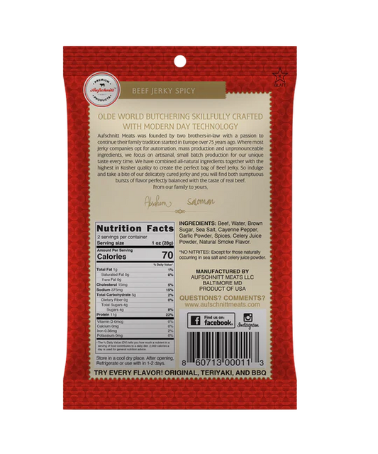 Aufschnitt Meats - Spicy Beef Jerky