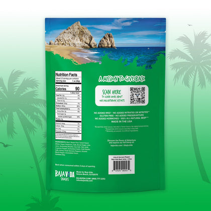 Baja Vida Jerky - Lime & Serrano Pepper Beef Jerky (2.5 oz)