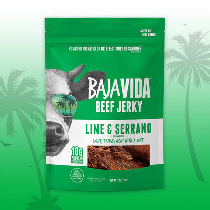 Baja Vida Jerky - Lime & Serrano Pepper Beef Jerky (2.5 oz)