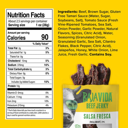 Baja Vida Jerky - Salsa Fresca Beef Jerky (2.5 oz)